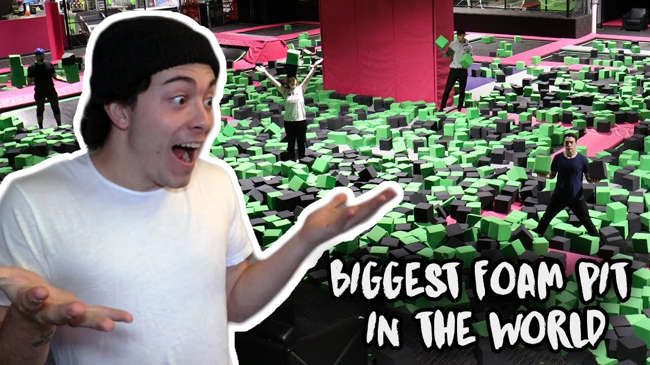 ​ FILLED ENTIRE TRAMPOLINE PARK WITH 5000+ FOAM BLOCKS! (WORLD'S BIGGEST FOAM PIT)