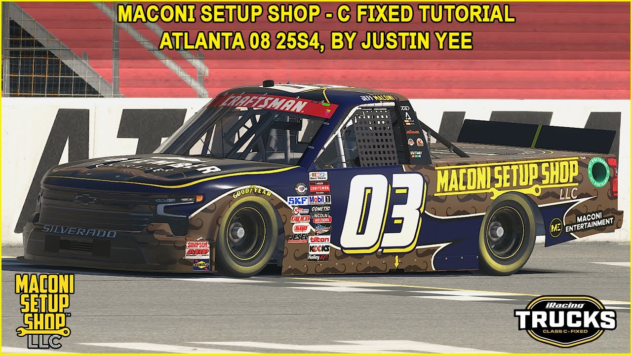 Руководство по квалификации и гонке 25S4 для iRacing Maconi C-Fixed Trucks Atlanta 08 (Echo Park)