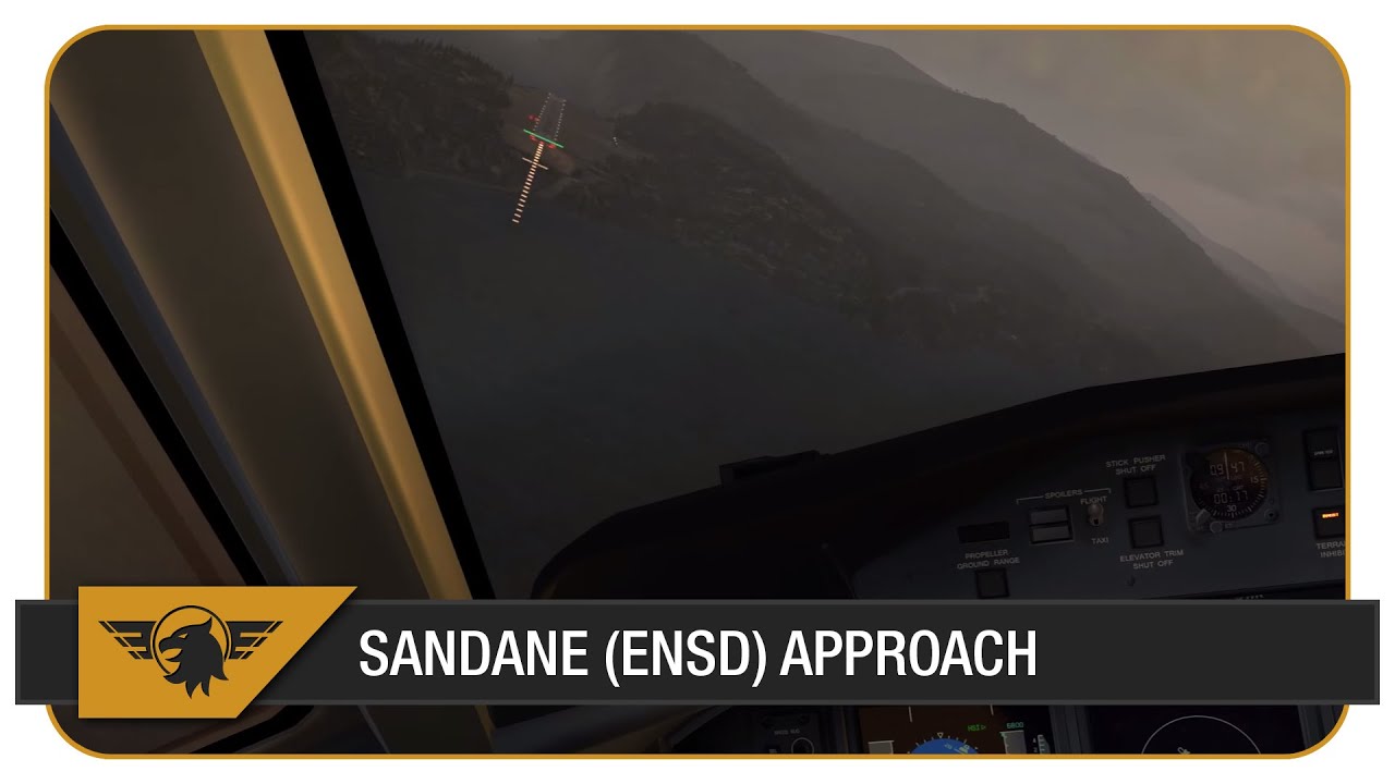 WORLDS HARDEST APPROACH #9 - Sandane (ENSD) LANDING Majestic Software Q400