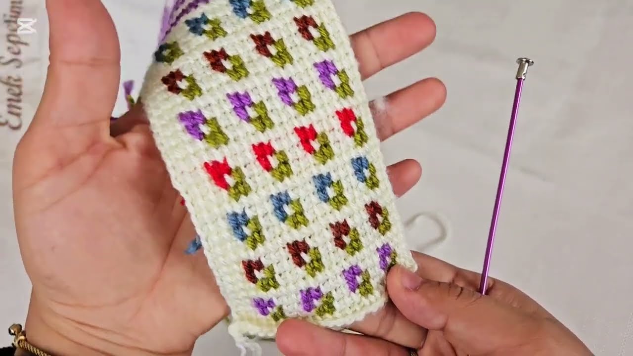 ÇOK KOLAY TUNUS İŞİ PATİK MODELİ YAPILIŞI/TUNUS PATİK MODELLERİ #tunusişimodelleri #örgü #crochet