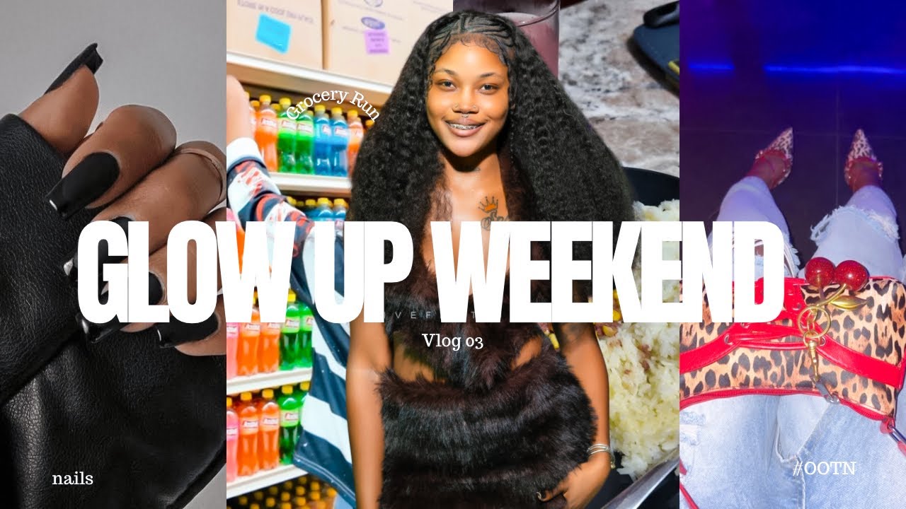 My Busiest Glow Up Weekend Yet... Hair, Nails, Braces, Grocery Shopping & Back-to-Back Parties✨