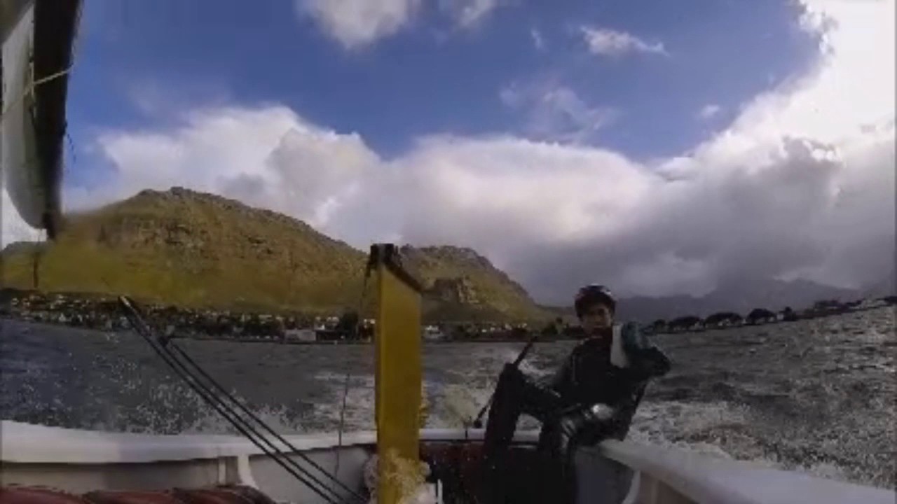 Sailing Optimist during Mother of Cape Storms - 40 knots extremes