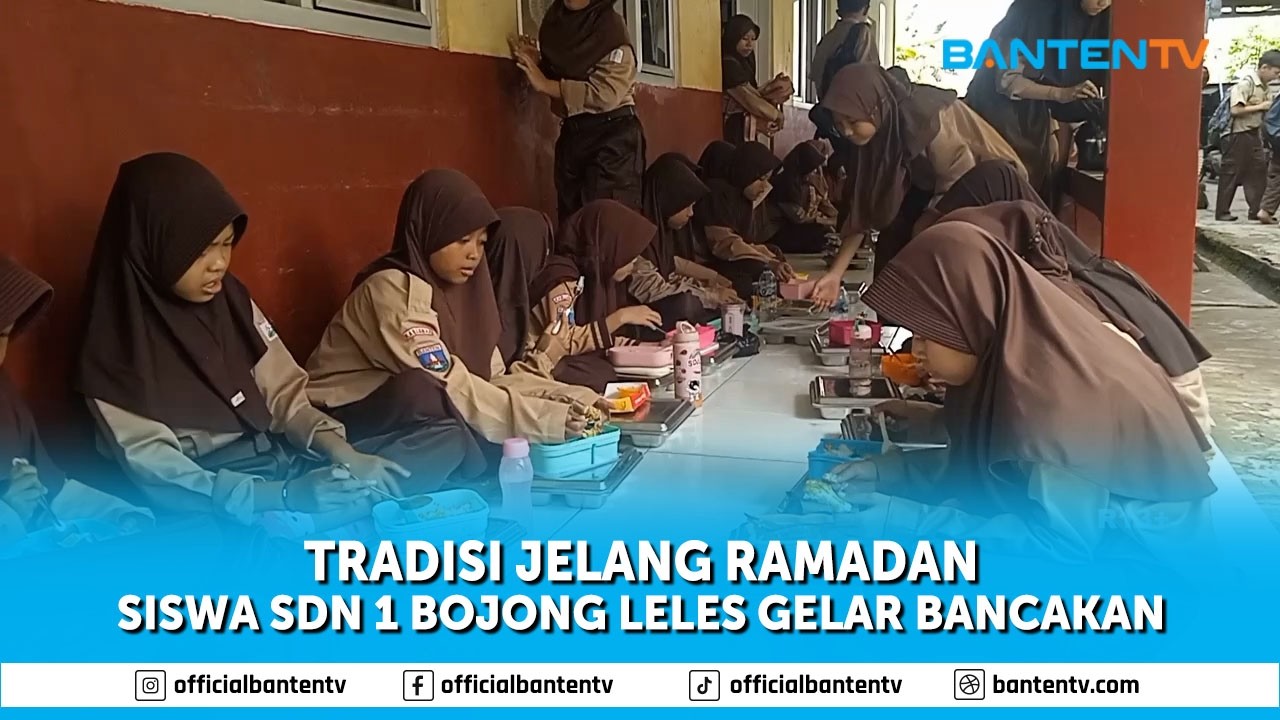 TRADISI JELANG RAMADAN, SISWA SDN 1 BOJONG LELES GELAR BANCAKAN