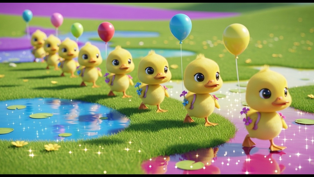 Baby Duckling Parade 🦆 | Toddler 3D Nursery Rhyme | Tiny Tots World Fun & Dance