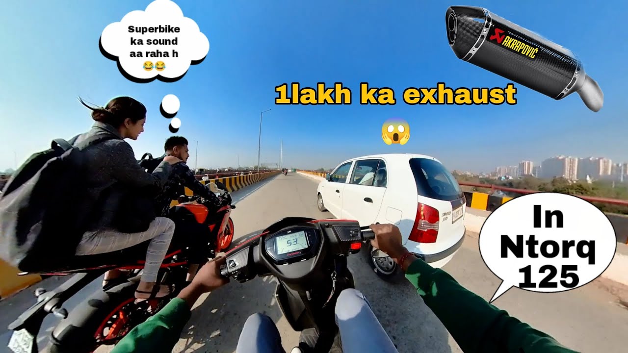 Akrapovic Exhaust in Ntorq 125 | Akrapovic Exhaust | Ntorq 125 RaceEdition  #ntorq #akrapovicexhaust