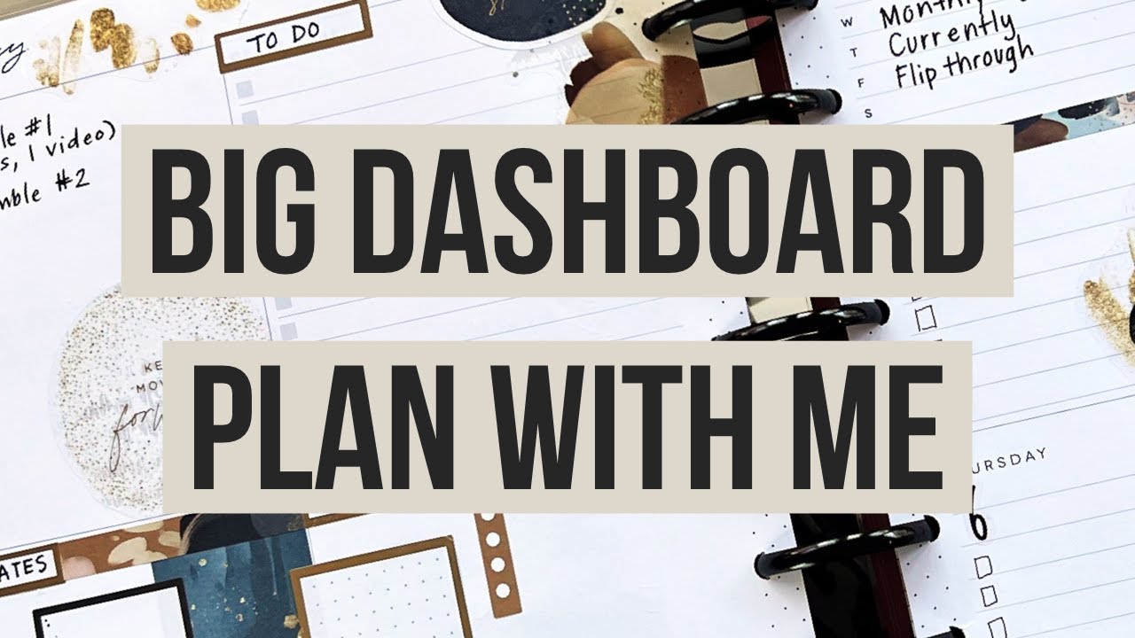 Plan With Me | Big Dashboard Happy Planner | Hustle and Heart & Abstract Watercolor | January 2022