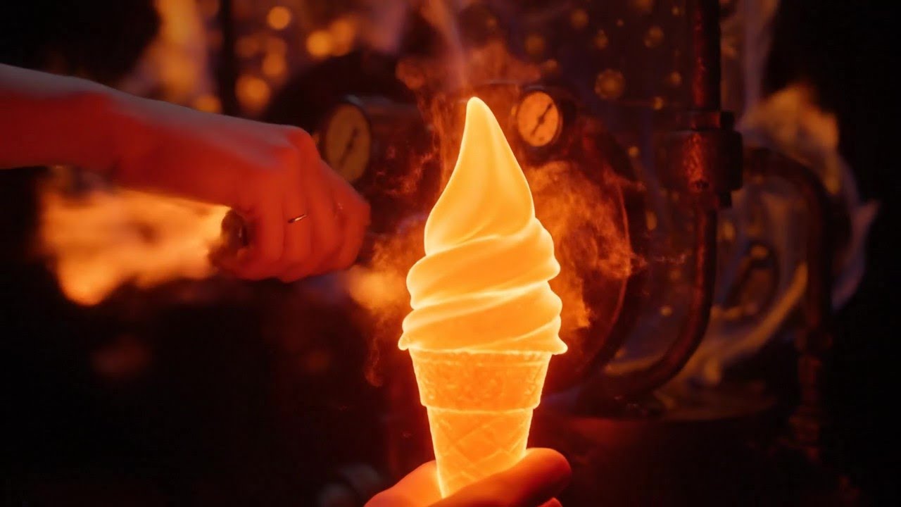 Satisfying AI ASMR Magical Ice Cream Machine – Surreal Soft Serve of Many Materials (Part 71)