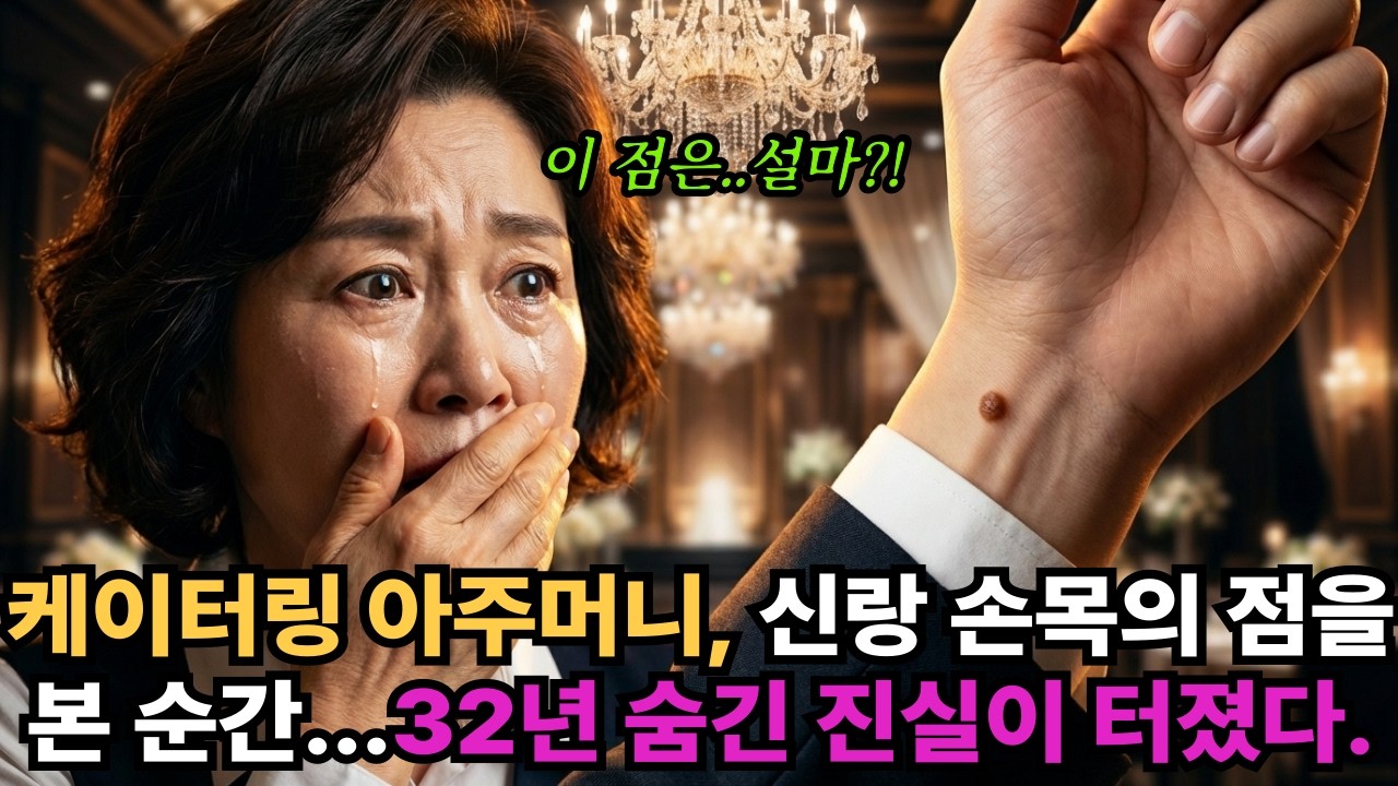 무시받던 케이터링 아주머니, 신랑 손목의 점을 본순간... 32년 숨긴 진실이 터졌다