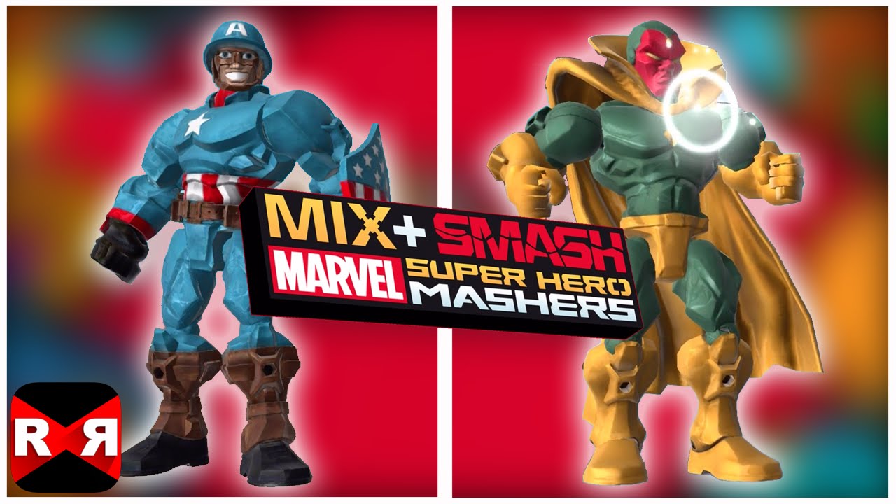 Marvel Super Hero Mashers - Classic Captain America and Vision - Mix+Smash - iOS / Android Gameplay