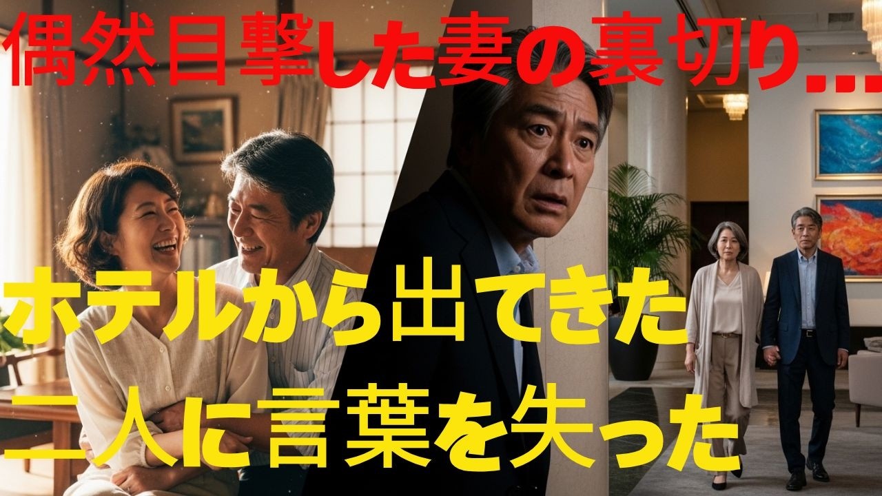 【妻がホテルに入る衝撃の現場...30年の結婚生活が崩壊した瞬間】