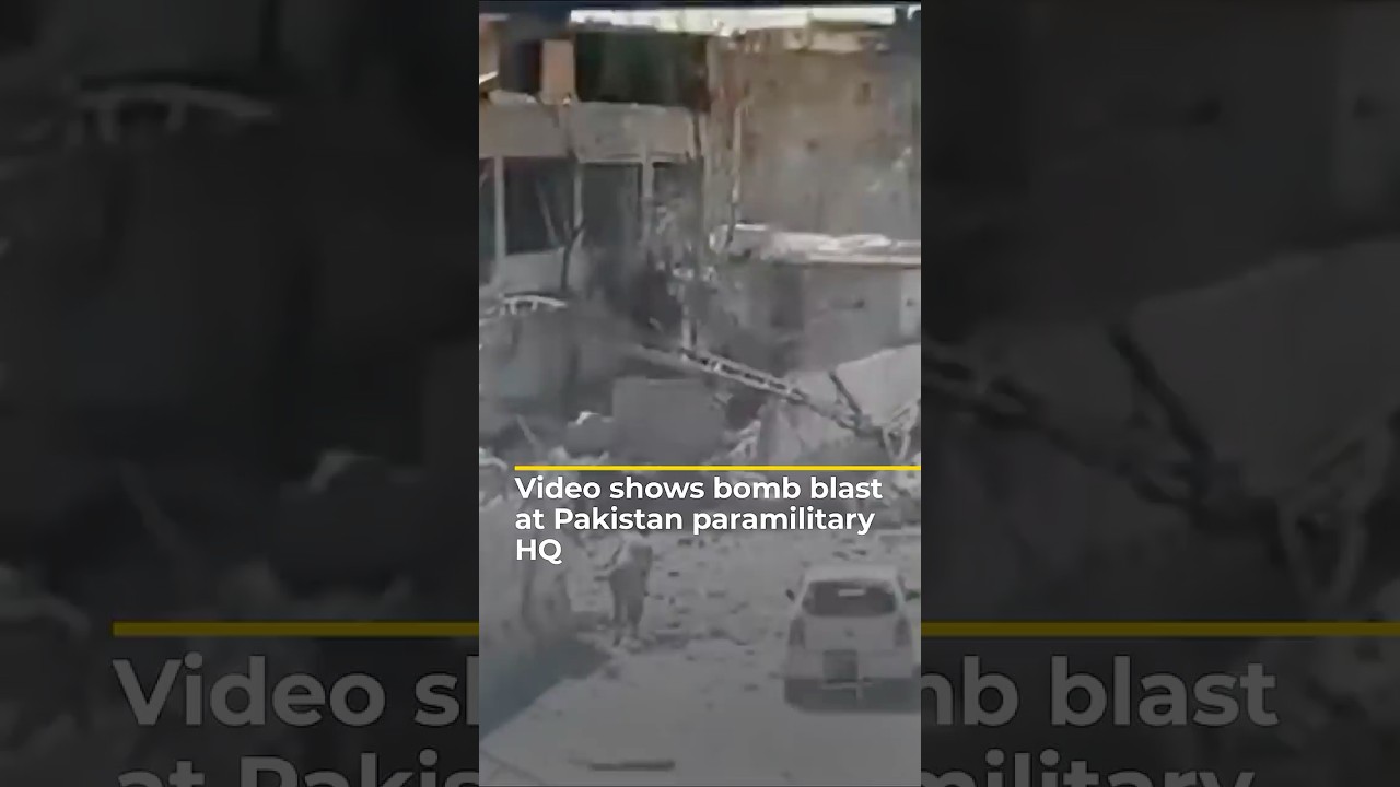 Video shows bomb blast at Pakistan paramilitary HQ | AJ#shorts