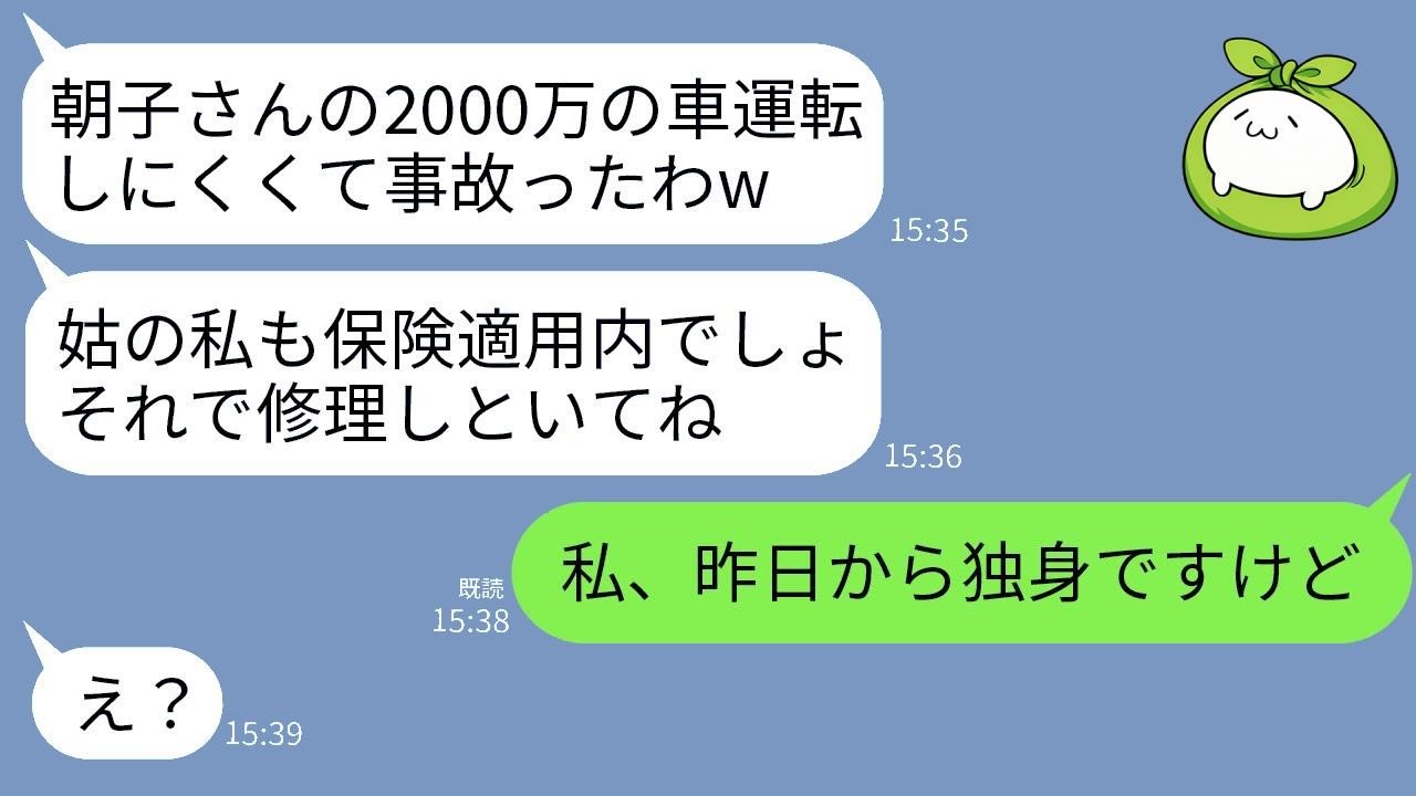 大人しい嫁をなめて、2000万の高級車を無断で使い事故を起こした姑。「保険で直しといてw」→離婚済みで保険が使えないと知った義母の末路。