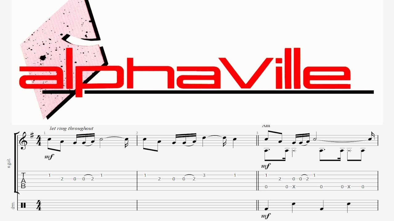 Alphaville - Big in Japan - Fingerstyle Guitar Tabs