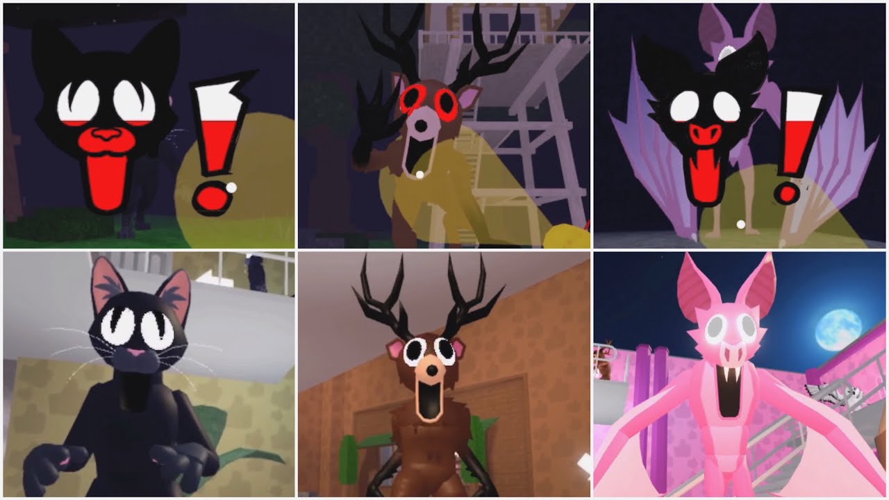 99 Nights in the forest - cat ,Deer, Bat, jumpscares 