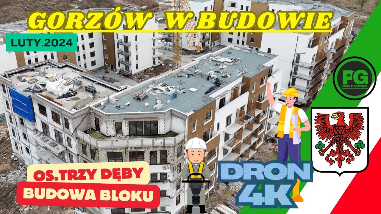 Gorzów Wielkopolski, Oś. trzy dęby Budowa (dron)