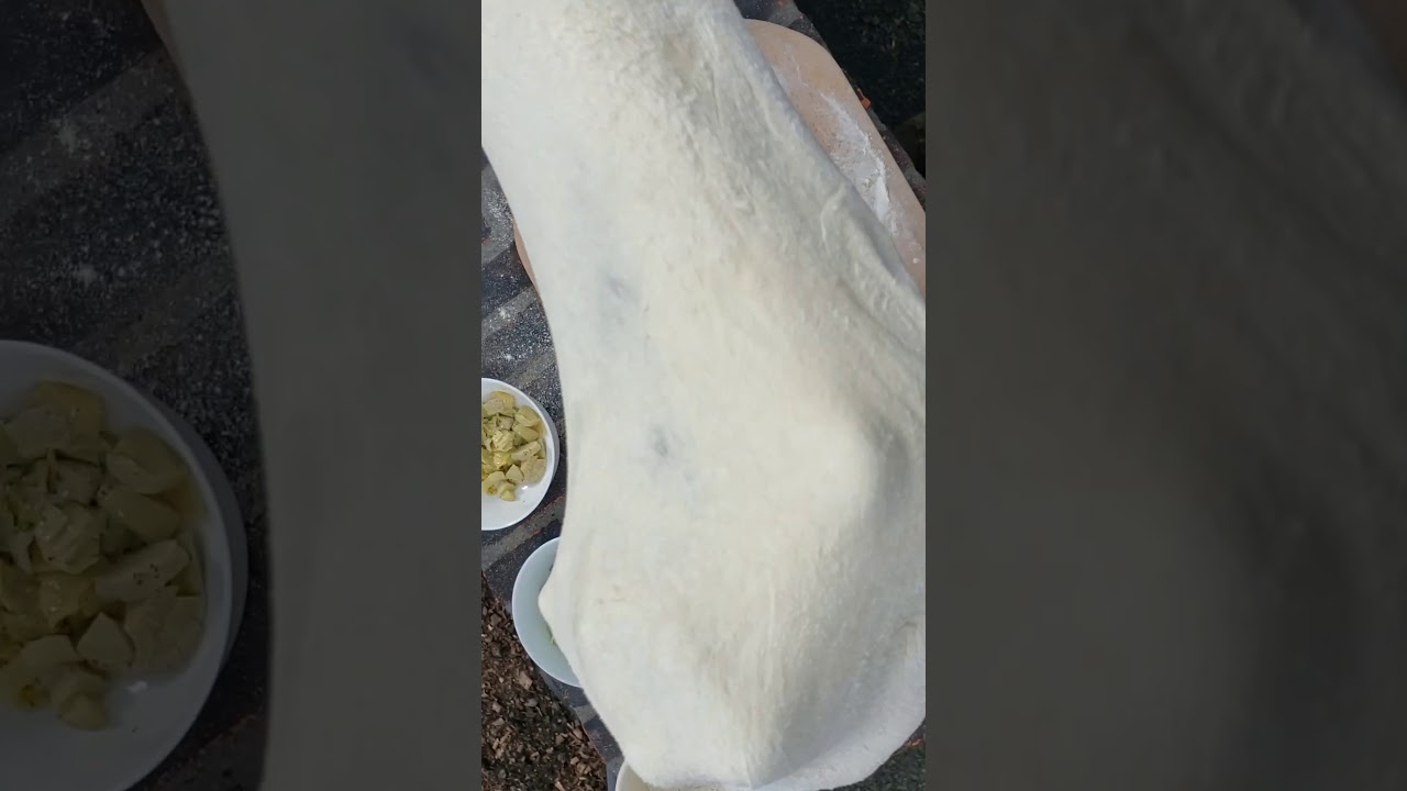 Neapolitan style Pizza made in a wood fire Brick oven