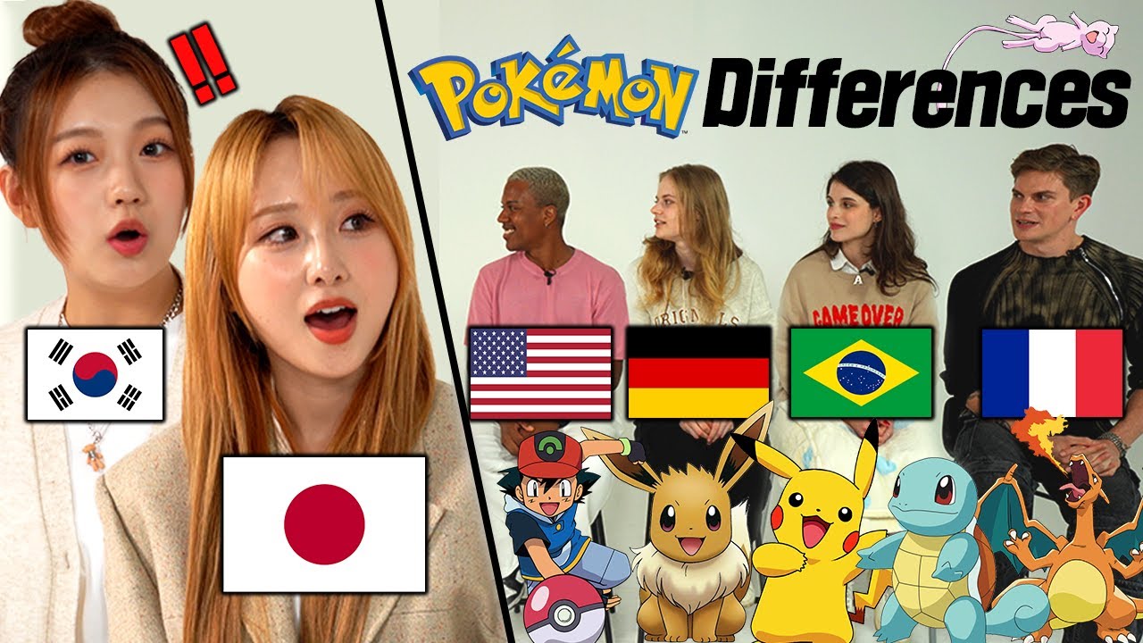 Japanese and Korean Shocked By Pokemon Name Differences Around the World l France, Brazil, Germany