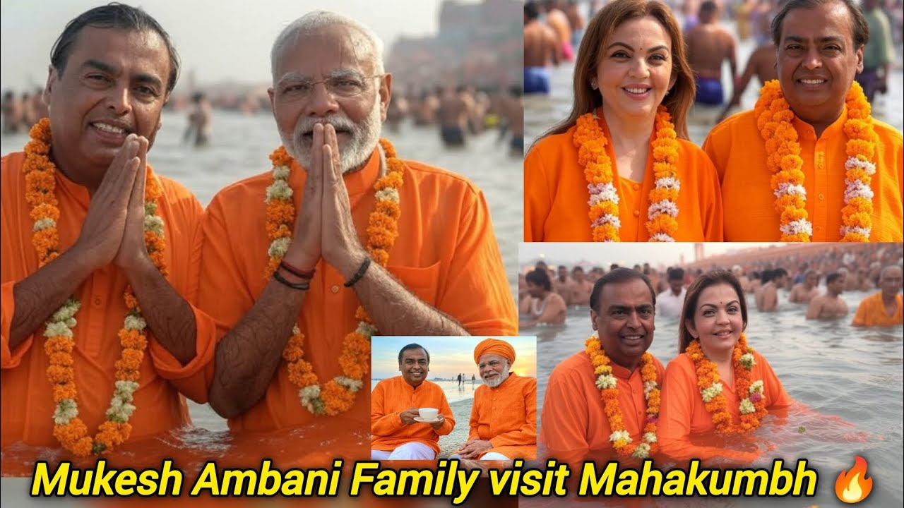 Mukesh Ambani Family Visit to Mahakumbh 🔥#mukeshambani