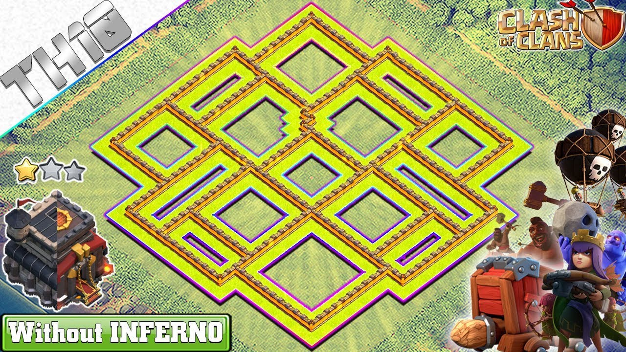 NEW TH10 Base without Inferno Towers 2018 | Town Hall 9.75 Base | Anti 3 stars - Clash of Clans