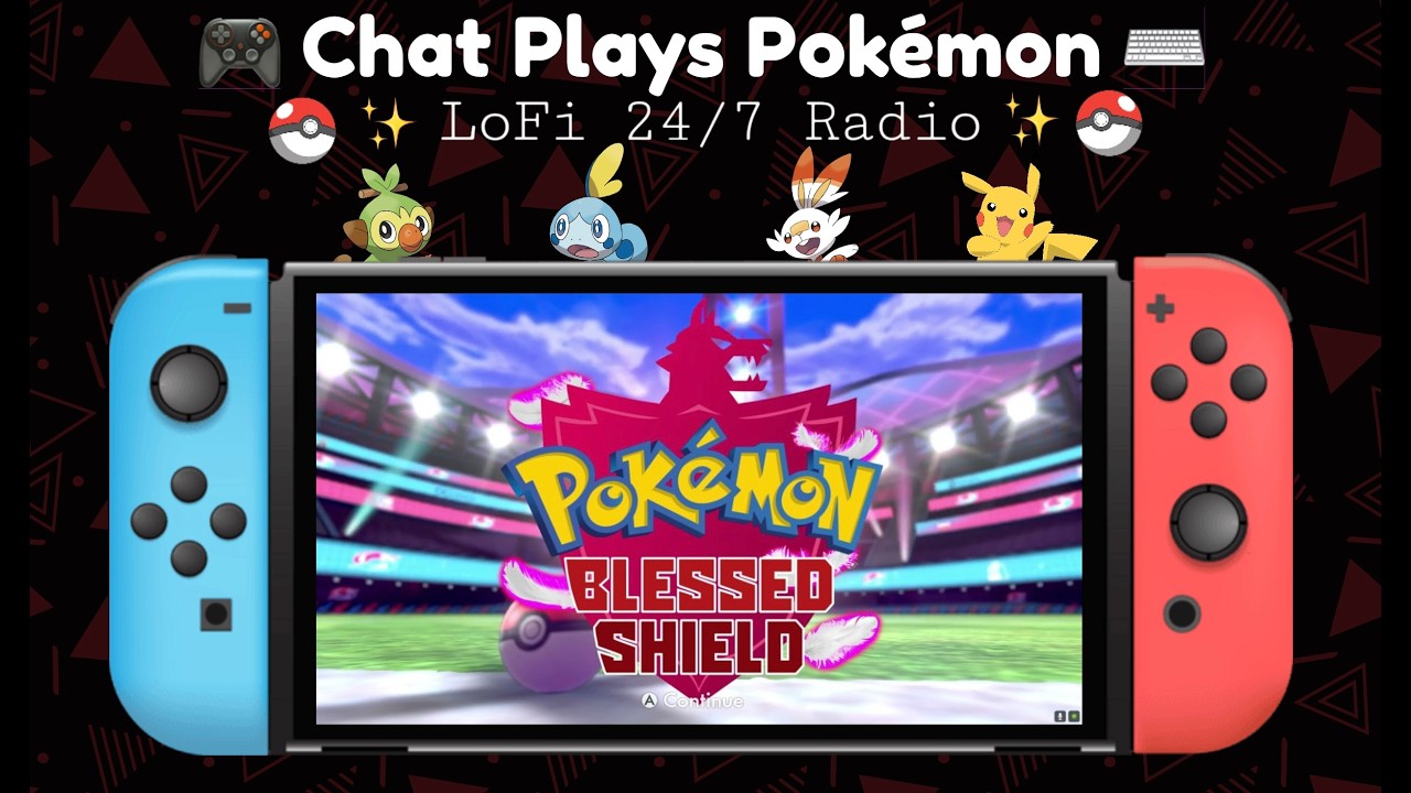 Chat Plays Pok&eacute;mon Shield (control via chat or controller)