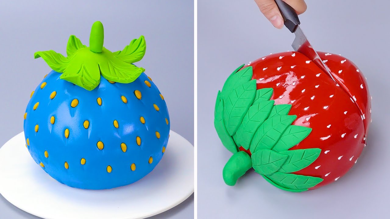 🌟🍓Pertarungan Permen Coklat | Tantangan Manis Gila selama 24 Jam | Fondant Fruit Cake Recipe