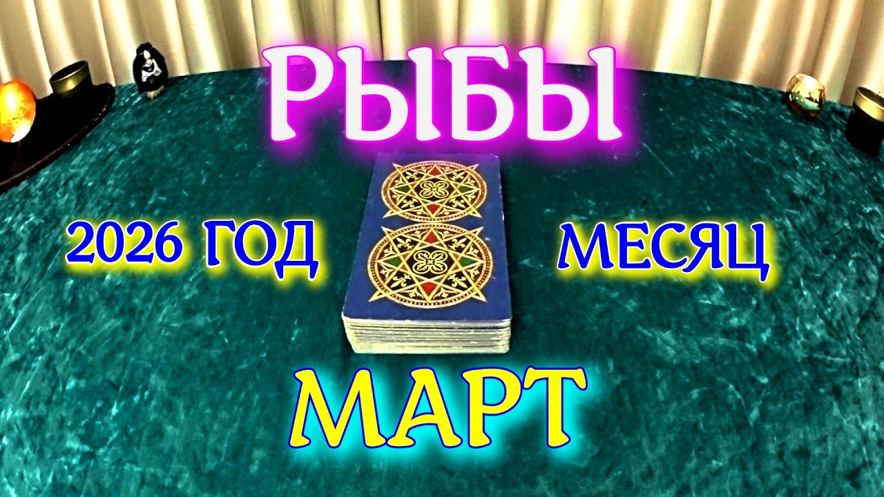 ГОРОСКОП РЫБЫ МАРТ МЕСЯЦ ПРОГНОЗ 2026 ГОД tarot today ТАРОСКОП