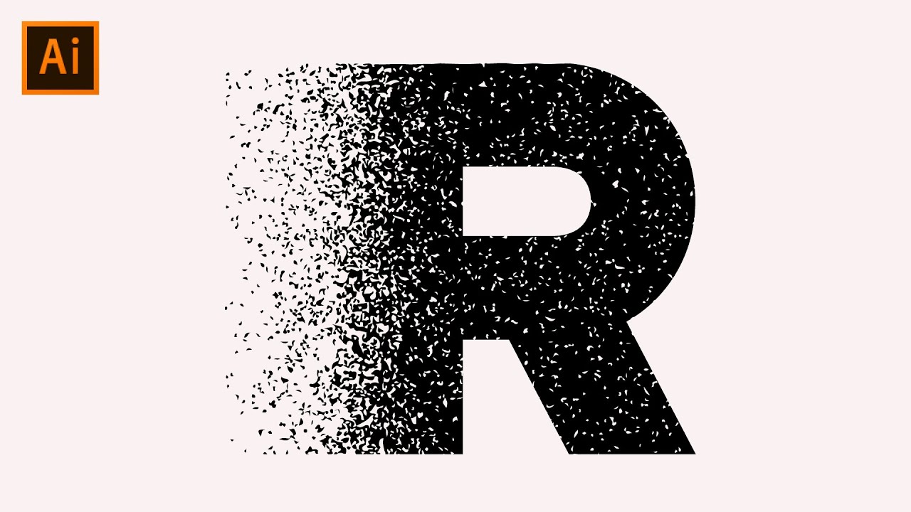 Illustrator Tutorial : Dispersion Tutorial Letter in Adobe Illustrator