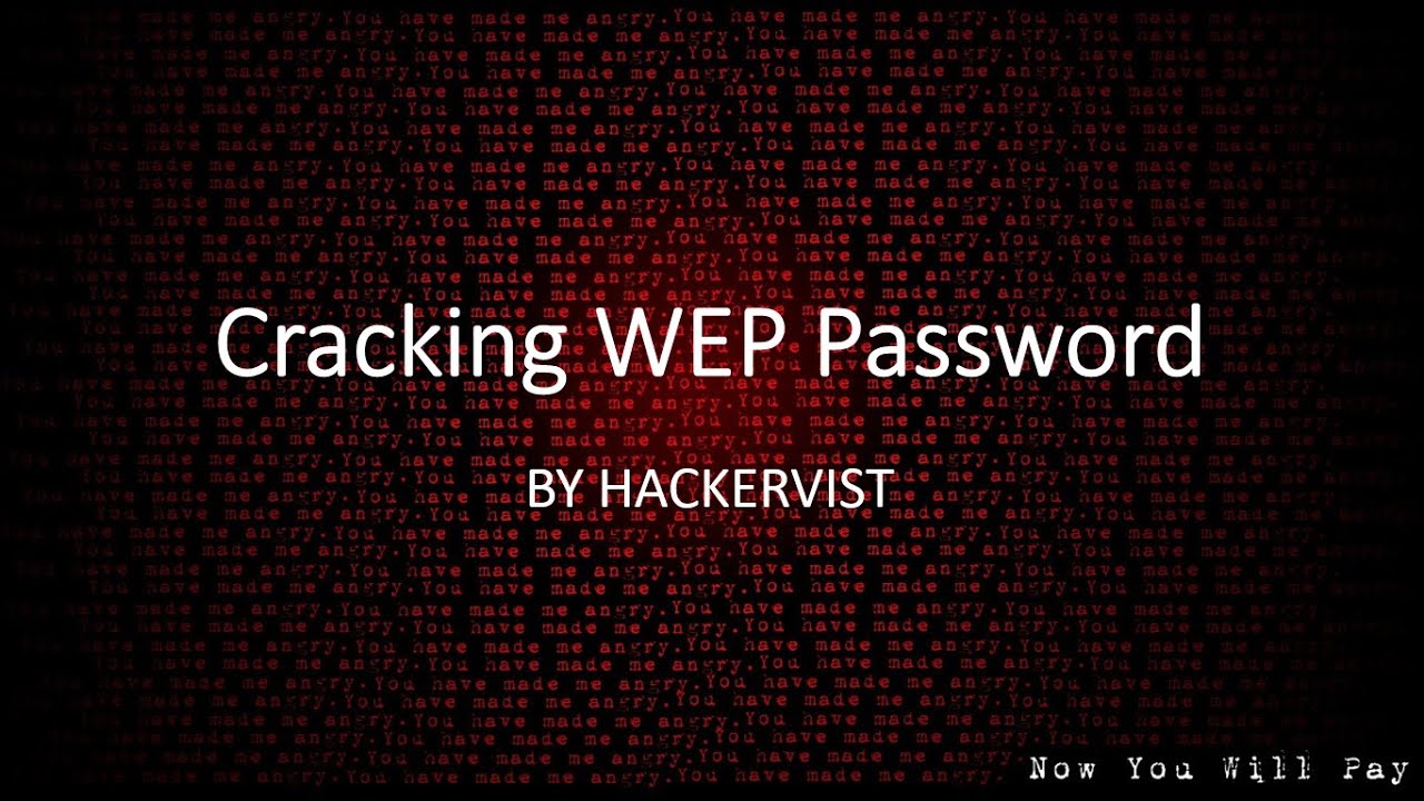 Hacking WEP wifi password