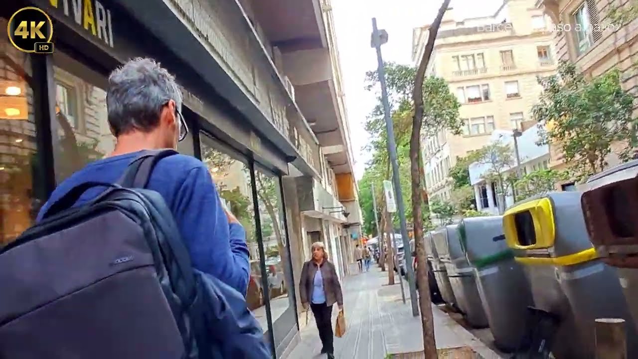 Calle Marià Cubí | Paseos por Barcelona 4K | Distrito de Sarrià-Sant Gervasi | España