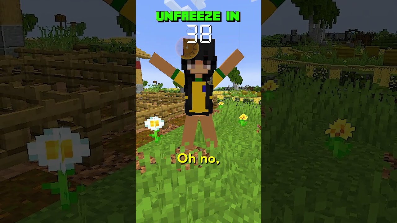 MINECRAFT, BUT TIME IS FROZEN! PT 6 #shorts
