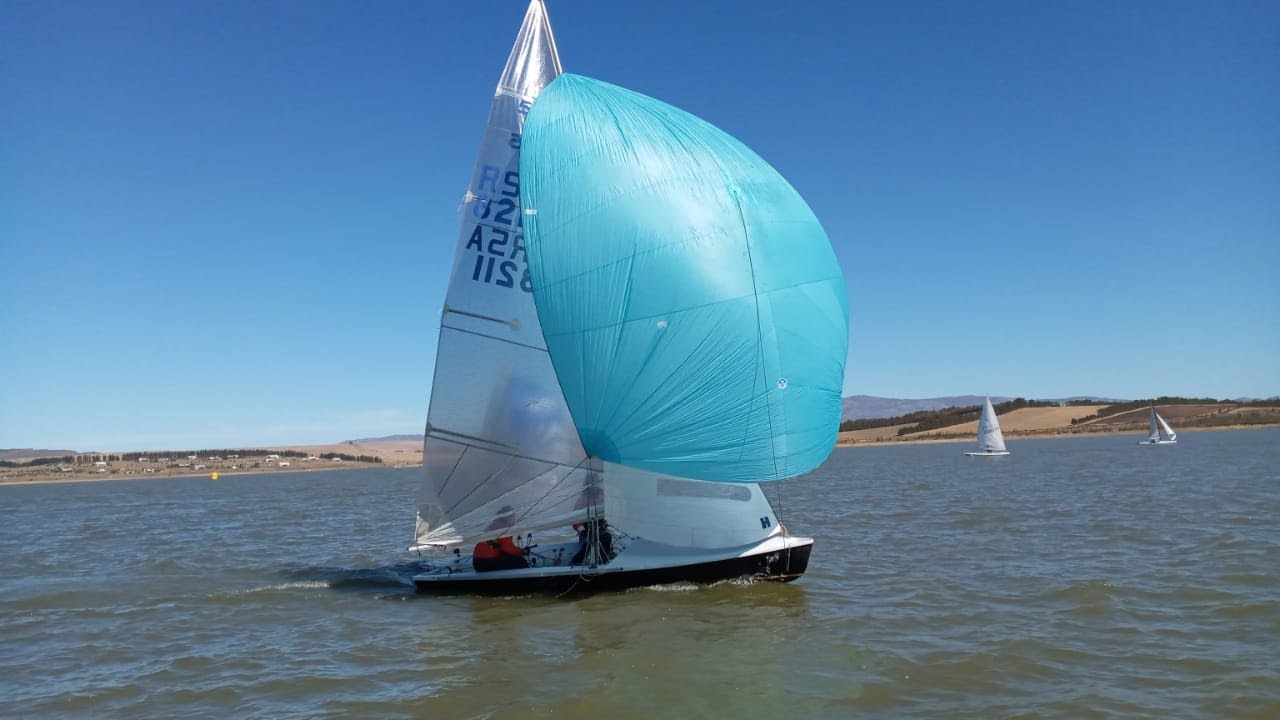 sailing 505 (8211) at Theewaters April 2022