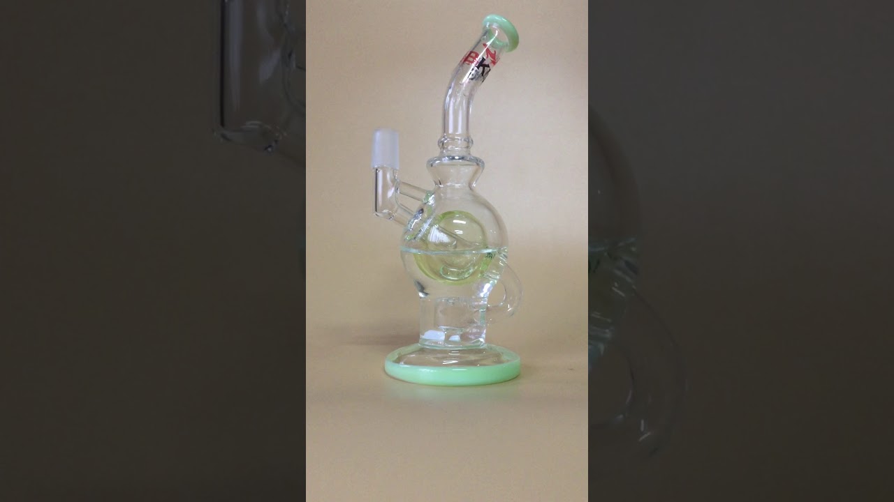 HBking K387 UV light glass water pipe smoking bong