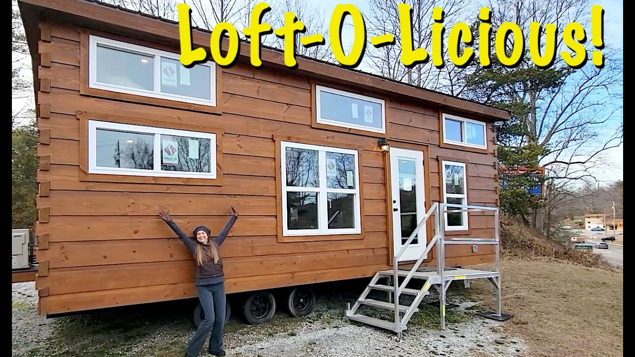 TINY HOUSE CABIN WITH TWO LOFTS!! - Great Layout and Quality - #subscribe
