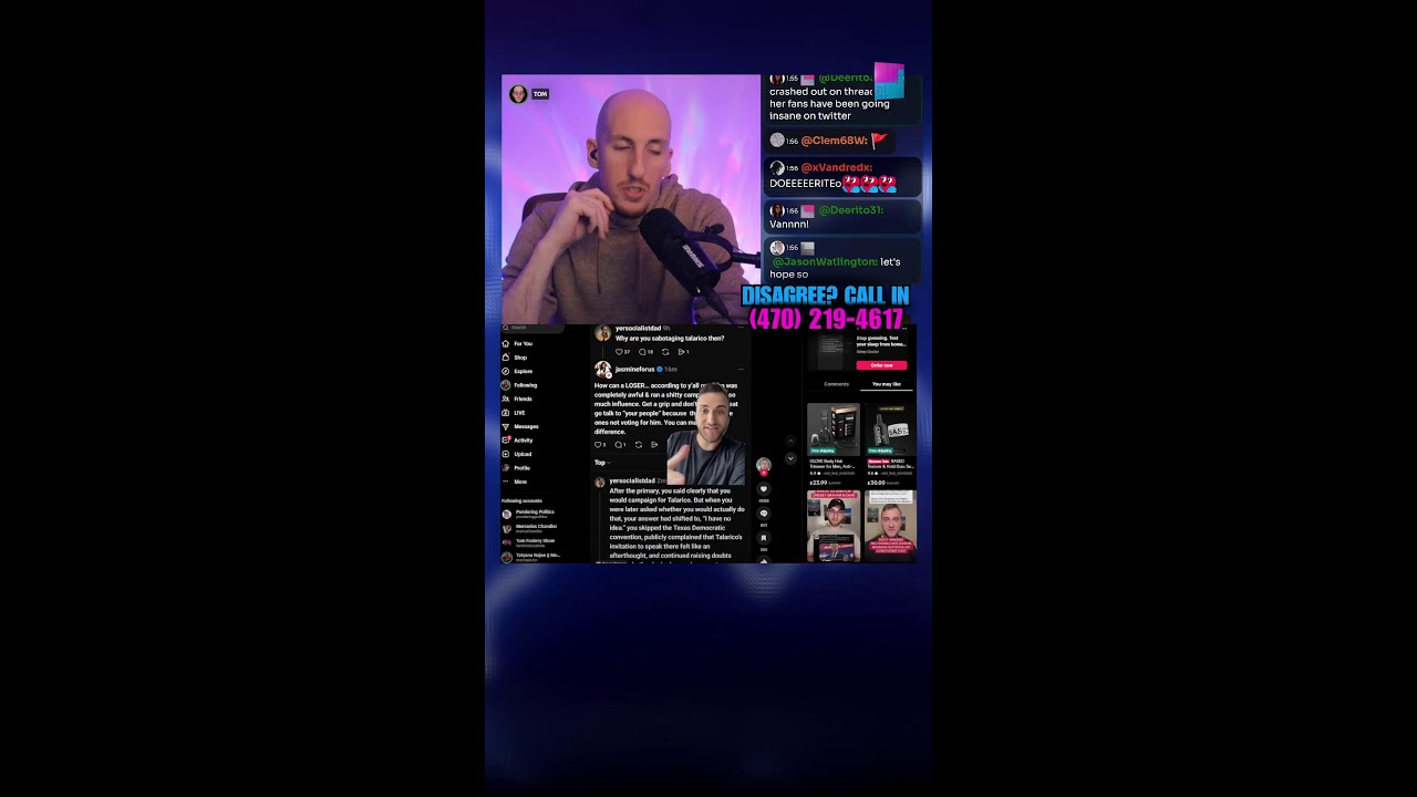 Call in debate show - Anti Trump & Anti DSA - Politics