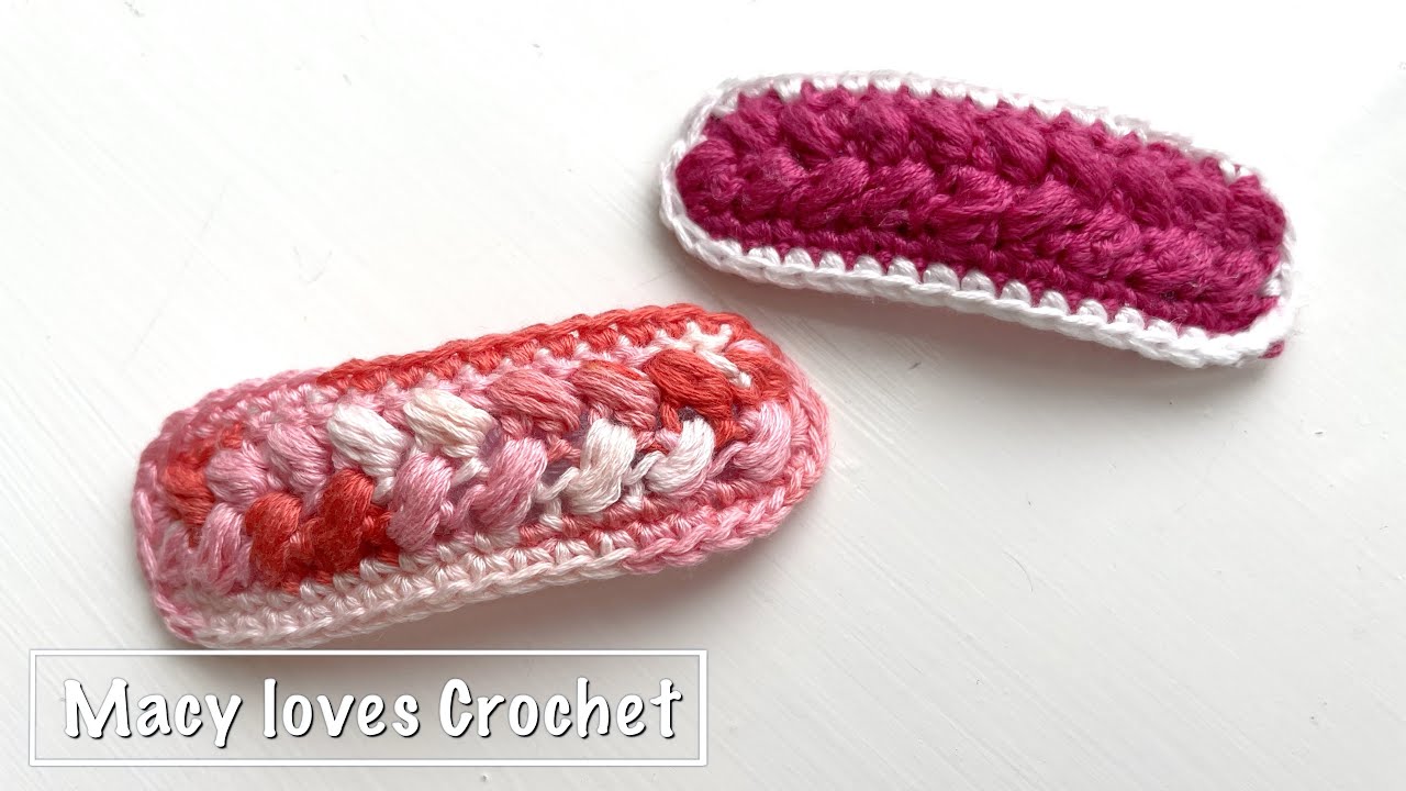 CROCHET | Hair Clip DIY | Puff Stitches