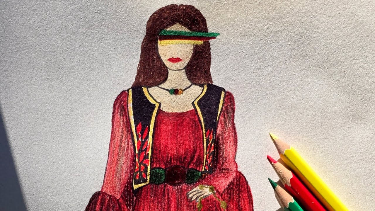 Kurdish dress sketch – kurdish fashion #9 | ZENA 