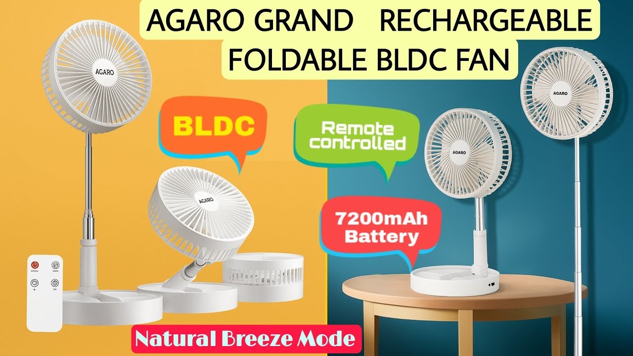 AGARO Grand Rechargeable Foldable BLDC Fan Review| Best Fan 2025?