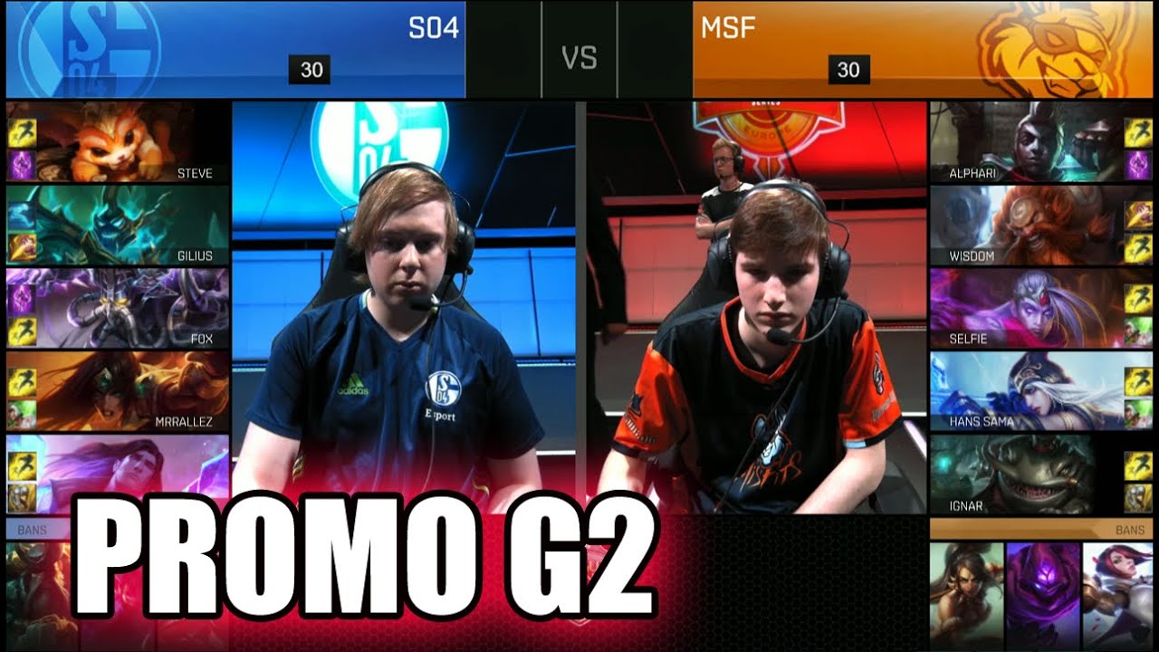 FC Schalke 04 vs Misfits | Game 2 S7 EU LCS Spring 2017 Promotion Tournament | S04 vs MSF G2 1080p