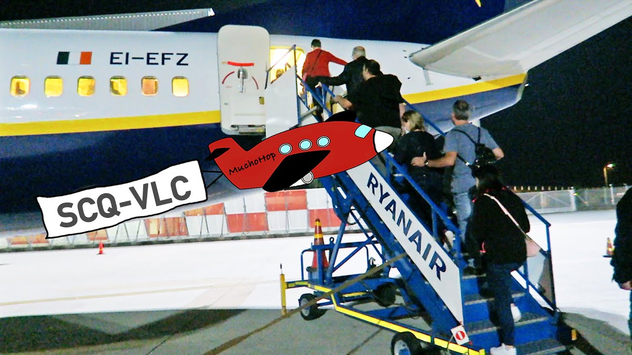 FACTURAR, EMBARCAR, VUELO DE RYANAIR, SANTIAGO DE COMPOSTELA (SCQ) - VALENCIA (VLC) (ESPAÑA)