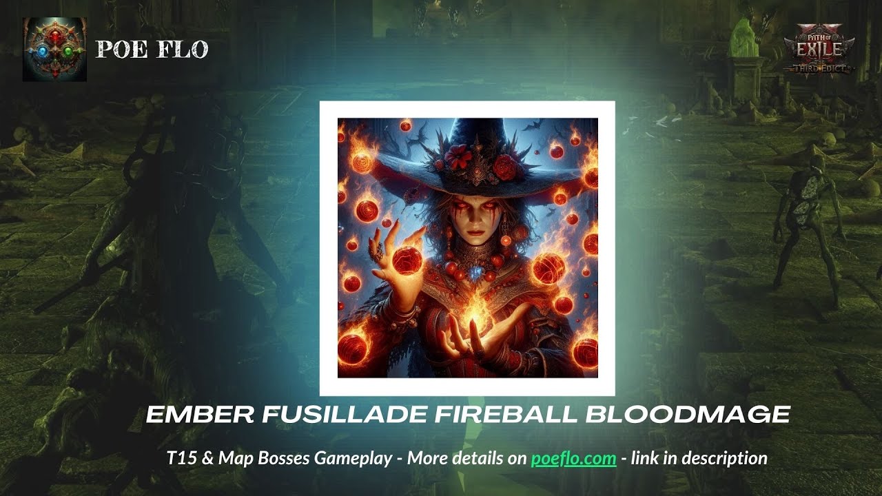 [POE2 0.3] Ember Fusillade Fireball Bloodmage Gameplay