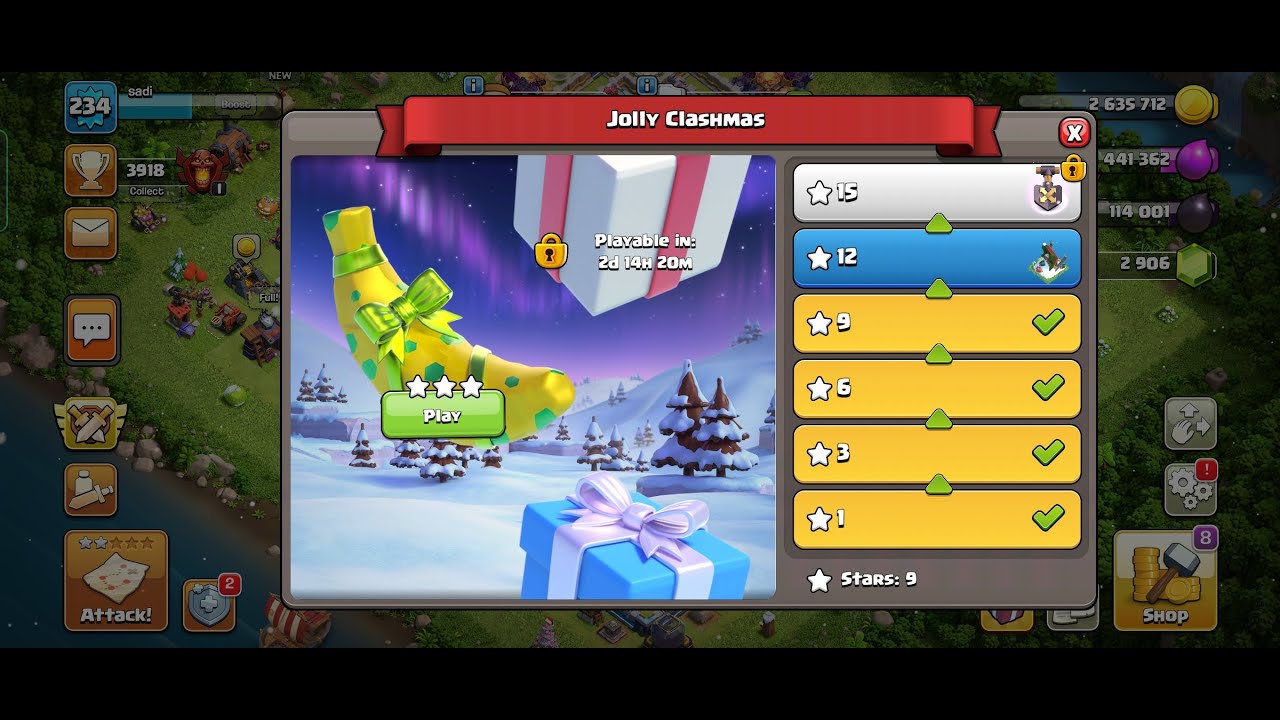 Jolly Clashmas Challenge #3 #clashofclans #coc #clashmas #challenge