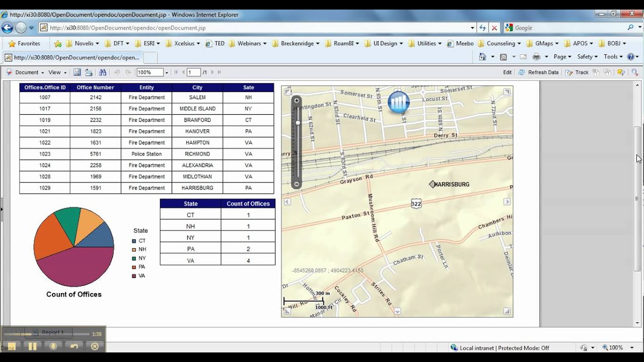 Web Intelligence Report with Map
