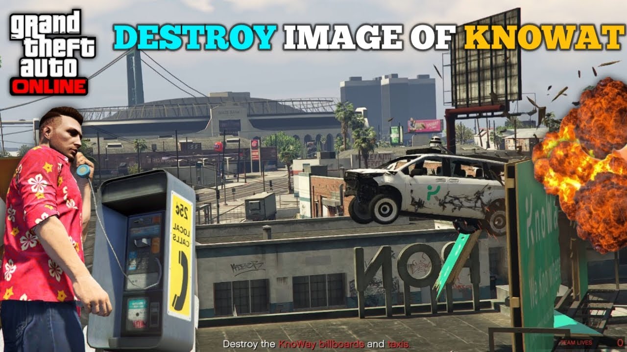 DESTROYING IMAGE OF KNOWAT TAXIES  - GTA V ONLINE
