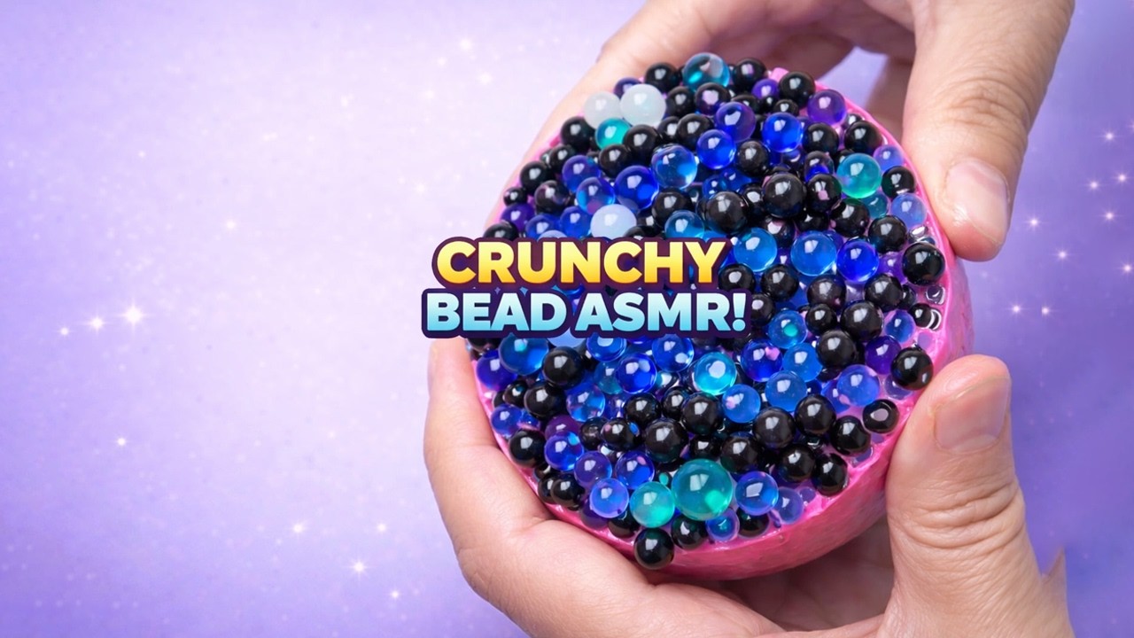 EXTREME Crunchy Black Bead Slime ASMR 🖤 The Most Satisfying Popping Sounds EVER!