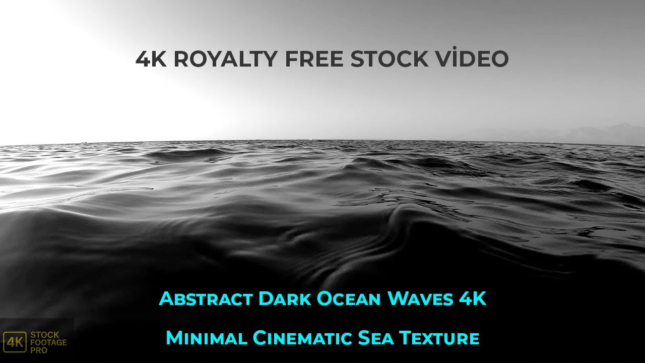 Abstract Dark Ocean Waves 4K: Minimal Cinematic Sea Texture (Royalty Free & No Copyright)