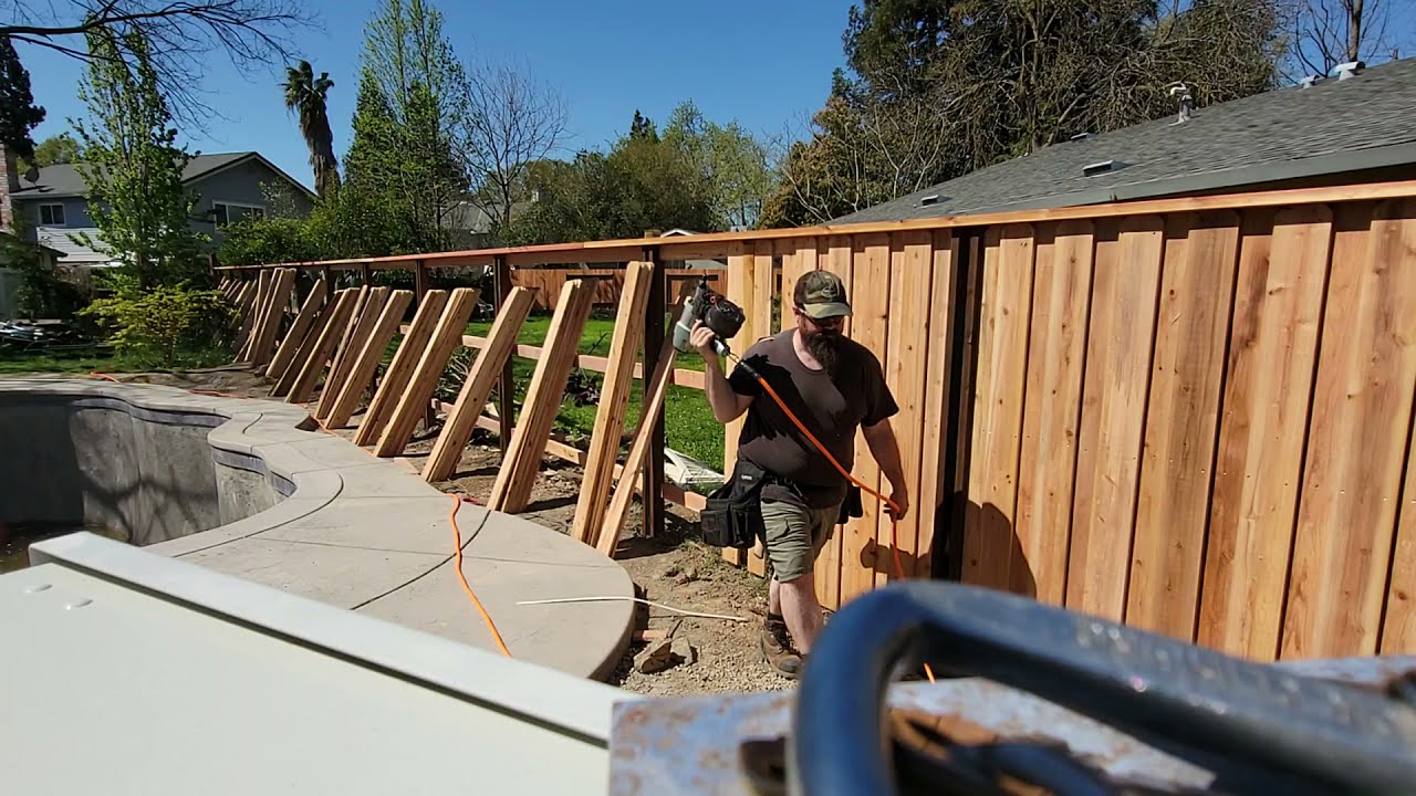 American River Fence. Time Lapse Board On Board.