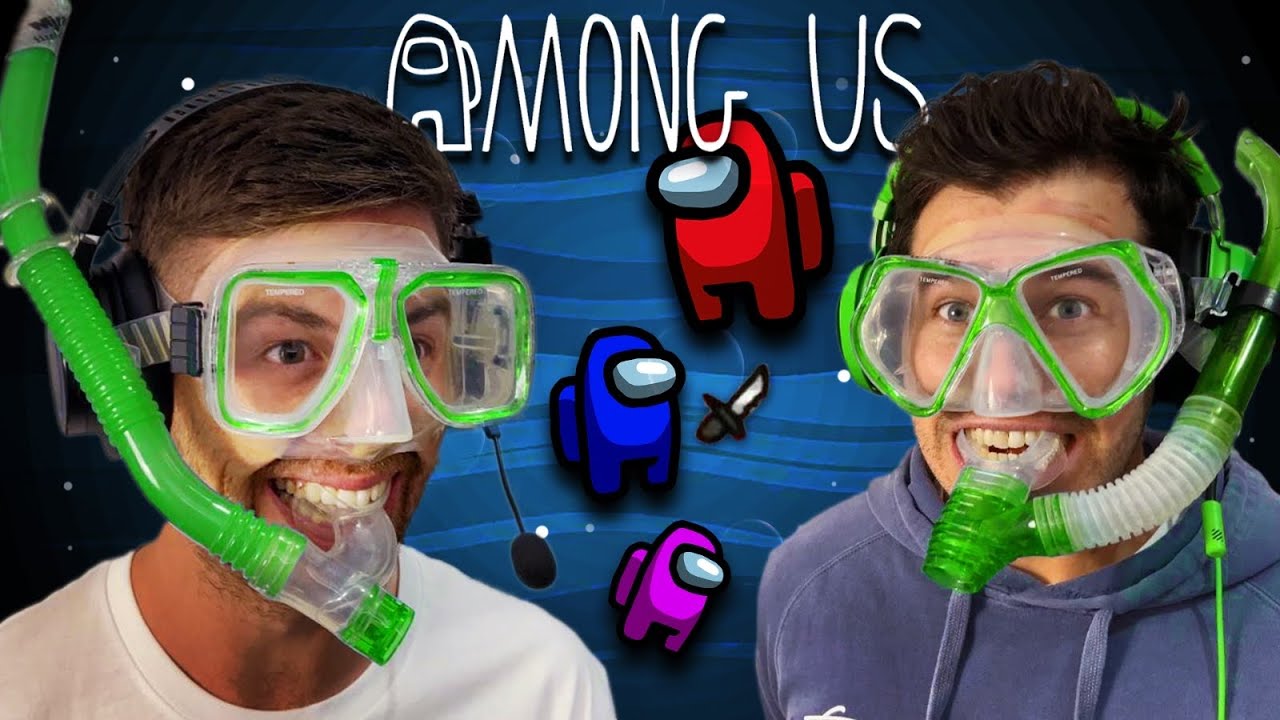 FUNNY AMONG US! Playing With Snorkel & Goggles On 😂