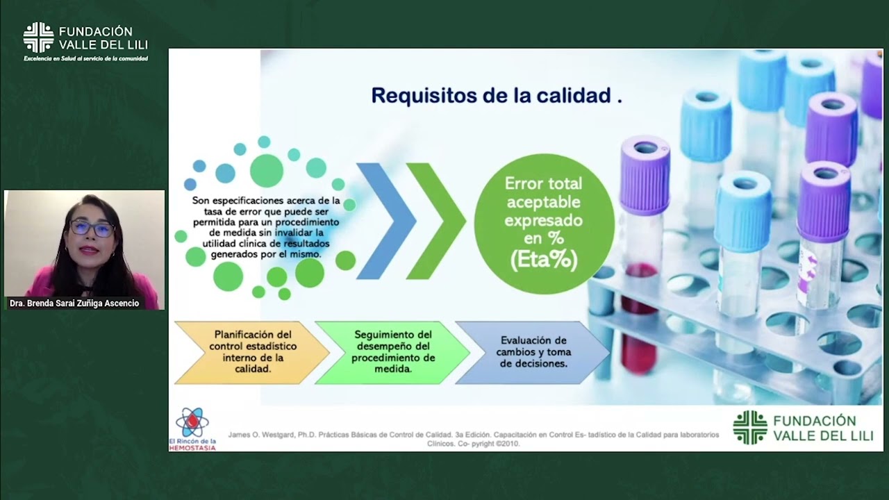Aseguramiento de la calidad en el laboratorio de coagulación - Dra. Brenda Zúñiga
