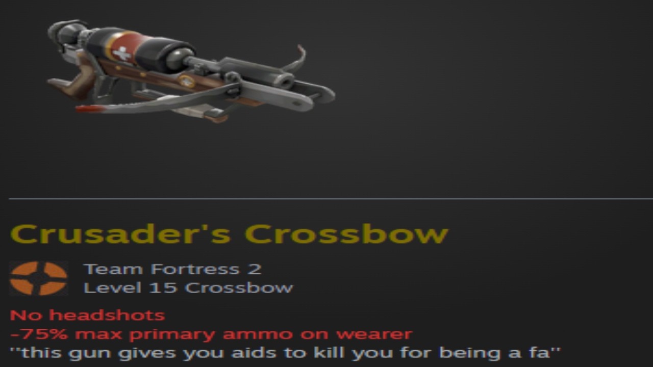 tf2 crusader crossbow