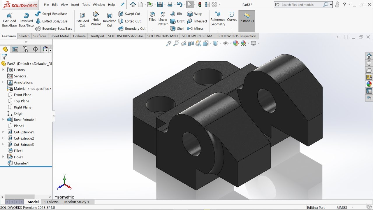 solidworks tutorial hinge bracket part 98